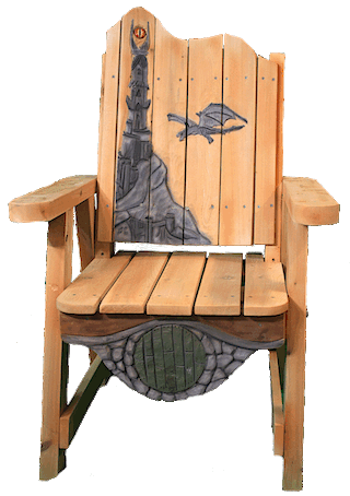 mordor deck chair, middle earth, hobbit life, garden chair